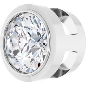 14K White 1/4 CT Lab-Grown Diamond Slide Pendant