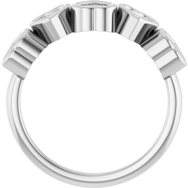 Sterling Silver 1 1/8 CTW Lab-Grown Diamond Ring