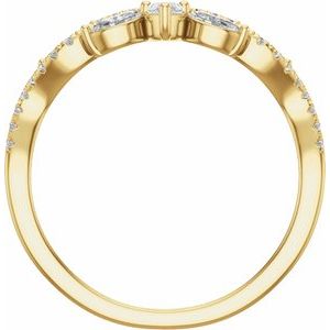 14K Yellow 1/2 CTW Lab-Grown Diamond Contour Band