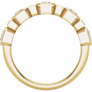 14K Yellow 1 1/2 CTW Lab-Grown Diamond Anniversary Band