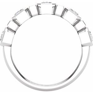 14K White 1 1/2 CTW Lab-Grown Diamond Anniversary Band