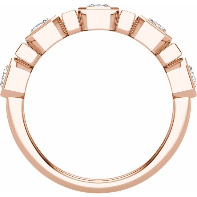14K Rose 1 1/2 CTW Lab-Grown Diamond Anniversary Band