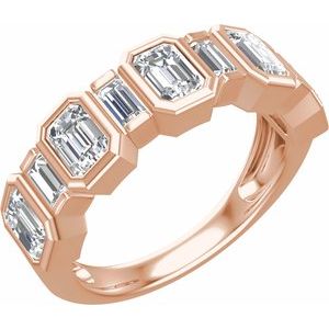 14K Rose 1 1/2 CTW Lab-Grown Diamond Anniversary Band