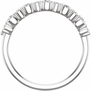 14K White 1 1/6 CTW Lab-Grown Diamond Anniversary Band