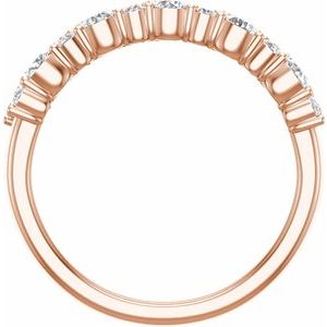 14K Rose 1 1/6 CTW Lab-Grown Diamond Anniversary Band