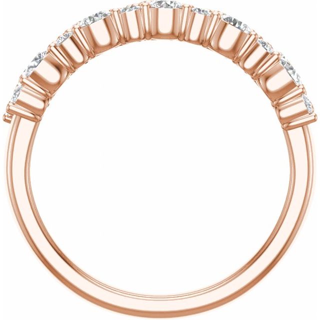 14K Rose 1 1/6 CTW Lab-Grown Diamond Anniversary Band