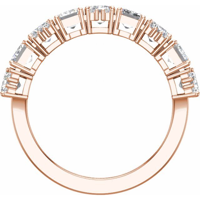14K Rose 3 CTW Lab-Grown Diamond Anniversary Band