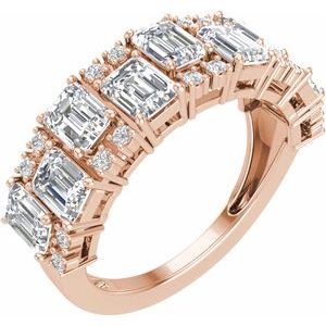 14K Rose 3 CTW Lab-Grown Diamond Anniversary Band