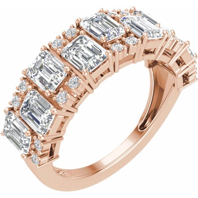 14K Rose 3 CTW Lab-Grown Diamond Anniversary Band