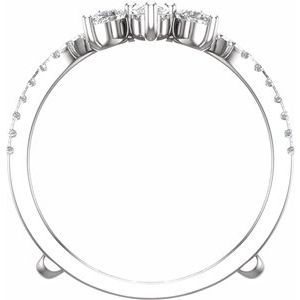14K White 1 1/8 CTW Lab-Grown Diamond Ring Guard