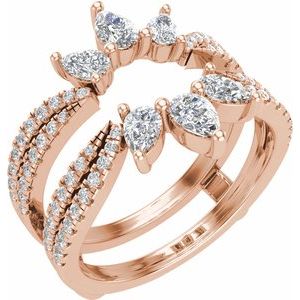 14K Rose 1 1/8 CTW Lab-Grown Diamond Ring Guard
