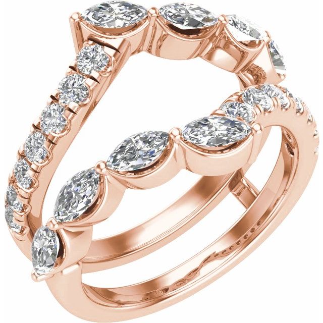 14K Rose 1 1/2 CTW Lab-Grown Diamond Ring Guard