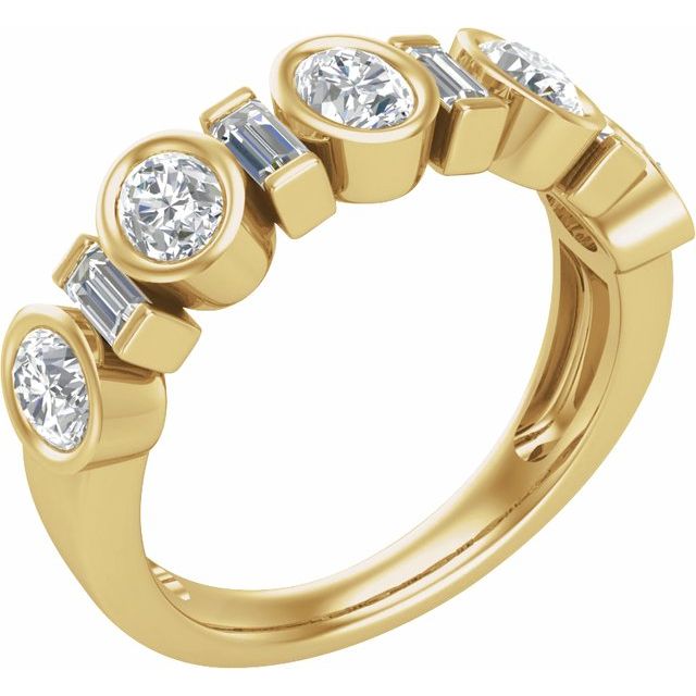 14K Yellow 1 1/4 CTW Lab-Grown Diamond Anniversary Band