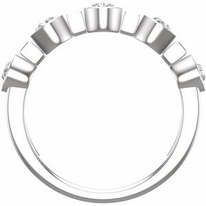 14K White 1 1/4 CTW Lab-Grown Diamond Anniversary Band