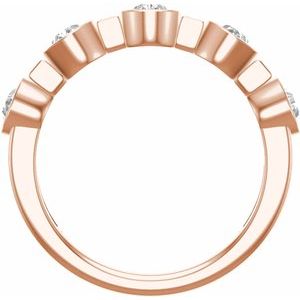 14K Rose 1 1/4 CTW Lab-Grown Diamond Anniversary Band