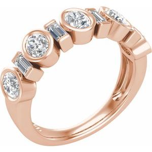 14K Rose 1 1/4 CTW Lab-Grown Diamond Anniversary Band