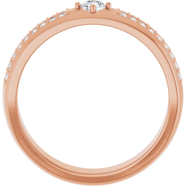 14K Rose 1/2 CTW Lab-Grown Diamond Band