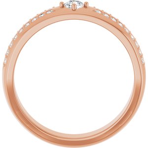 14K Rose 1/2 CTW Lab-Grown Diamond Band