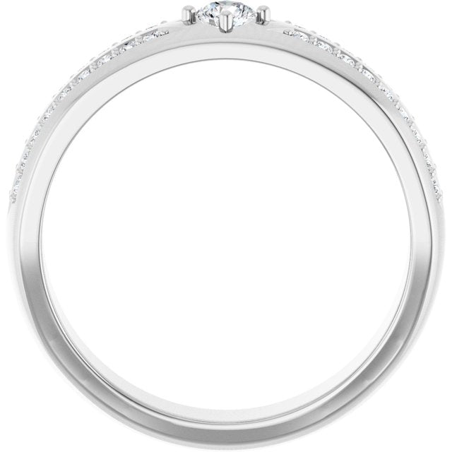 Platinum 1/2 CTW Lab-Grown Diamond Band
