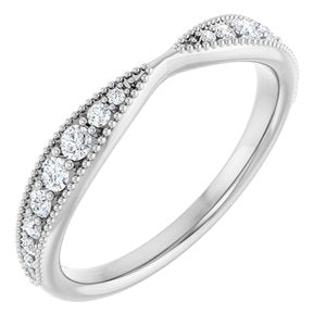 Platinum 1/4 CTW Lab-Grown Diamond Contour Band