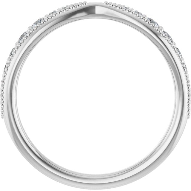 Platinum 1/4 CTW Lab-Grown Diamond Contour Band