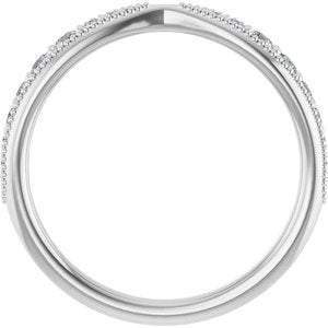 Platinum 1/4 CTW Lab-Grown Diamond Contour Band