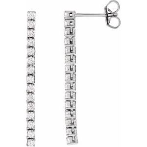 14K White 3/4 CTW Lab-Grown Diamond Earrings