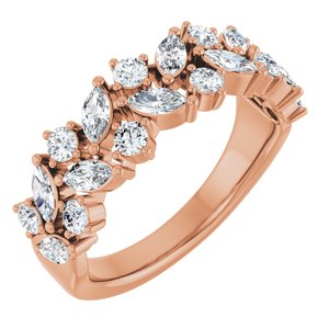 14K Rose 1 1/3 CTW Lab-Grown Diamond Anniversary Band