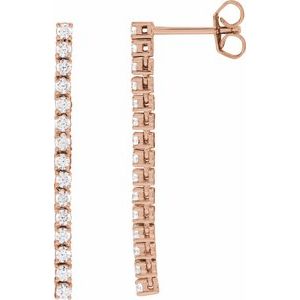 14K Rose 3/4 CTW Lab-Grown Diamond Earrings