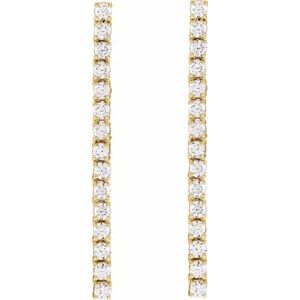 14K Yellow 3/4 CTW Lab-Grown Diamond Earrings