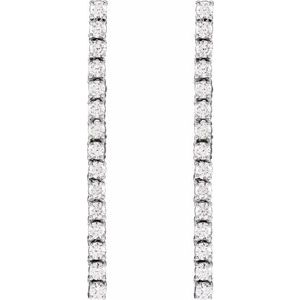 14K White 3/4 CTW Lab-Grown Diamond Earrings