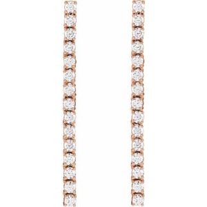 14K Rose 3/4 CTW Lab-Grown Diamond Earrings