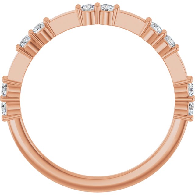 14K Rose 1/4 CTW Lab-Grown Diamond Anniversary Band