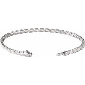 14K White 6 1/4 CTW Lab-Grown Diamond Line 7" Bracelet