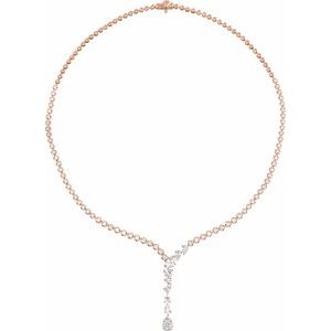 14K Rose 5 1/2 CTW Lab-Grown Diamond 16 1/2 Necklace