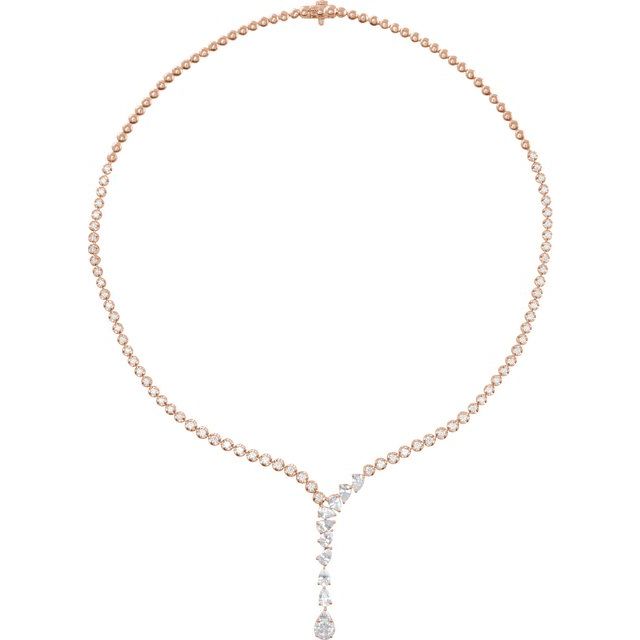 14K Rose 5 1/2 CTW Lab-Grown Diamond 16 1/2 Necklace