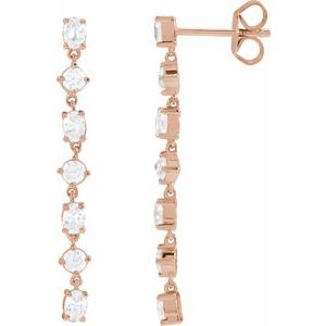 14K Rose 1 1/5 CTW Lab-Grown Diamond Dangle Earrings