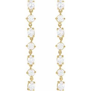 14K Yellow 1 1/5 CTW Lab-Grown Diamond  Dangle Earrings