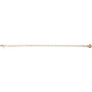 14K Yellow 4 3/4 CTW Lab-Grown Diamond Line 7 1/4" Bracelet