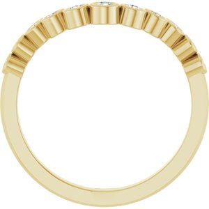 14K Yellow 1/5 CTW Lab-Grown Diamond Contour Band
