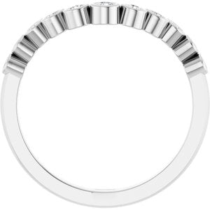 Platinum 1/5 CTW Lab-Grown Diamond Contour Band