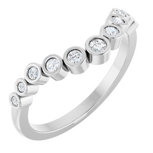 Platinum 1/5 CTW Lab-Grown Diamond Contour Band