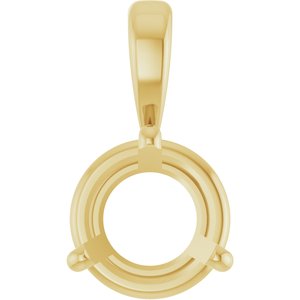 14K Yellow 1 CT Lab-Grown Diamond Pendant