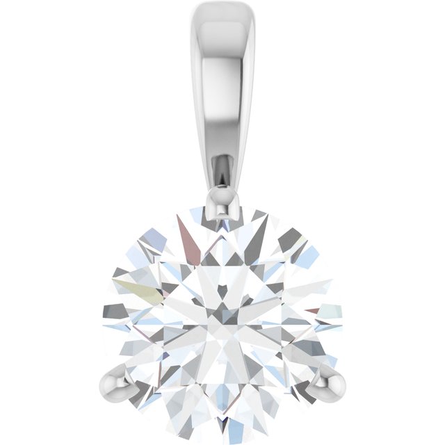 Platinum Lab-Grown Moissanite Pendant