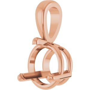 14K Rose 1 CT Lab-Grown Diamond Pendant