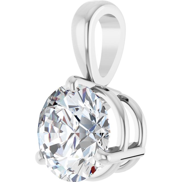 Platinum Lab-Grown Moissanite Pendant