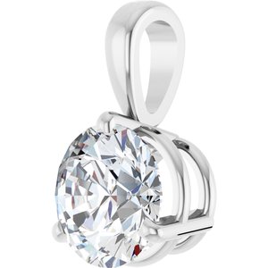 Platinum Lab-Grown Moissanite Pendant