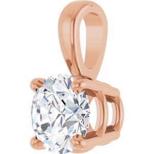 14K Rose 1/2 CT Lab-Grown Diamond Pendant