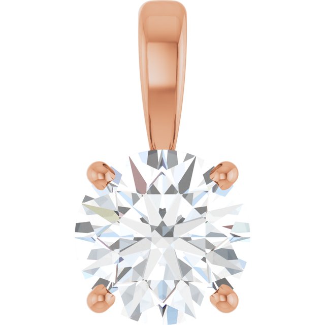 14K Rose 1 CTW Lab-Grown Diamond Pendant