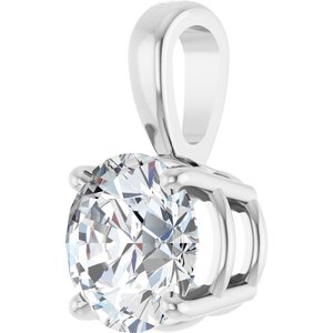 14K White 1 CTW Lab-Grown Diamond Pendant